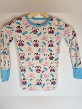 Little Frugals Bamboo Pajama Top 5/6Y Rachel Inspired Graphic Long Sleeve